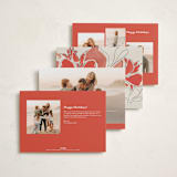 "Holiday Lily" - Holiday Cards in Vermillion by Lise Gulassa - Back of Card Options