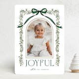 "Joyful-Bow" - Holiday Cards in Leaf by BR Designs - Front