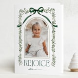 "Joyful-Bow" - Holiday Cards in Leaf by BR Designs - Folded Card
