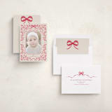 "One Red Bow" - Holiday Cards in Poinsettia by Anne Ciotola - Assembled