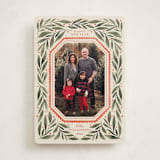 "Botanical Scallop Frame" - Holiday Cards in Wintergreen by Kristen Magee - Front