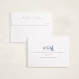 "Christmas Toile" - Holiday Cards in Periwinkle by Jennifer Lew - FREE Recipient Addressing