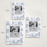 "Christmas Toile" - Holiday Cards in Periwinkle by Jennifer Lew - Formats Available