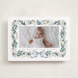 "Watercolor Bow Garland" - Holiday Cards in Blueberry by Jackie Crawford - Front