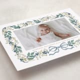 "Watercolor Bow Garland" - Holiday Cards in Blueberry by Jackie Crawford - Detail