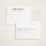 "Watercolor Bow Garland" - Holiday Cards in Blueberry by Jackie Crawford - FREE Recipient Addressing