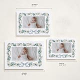 "Watercolor Bow Garland" - Holiday Cards in Blueberry by Jackie Crawford - Formats Available