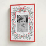 "Bough and Bow" - Holiday Cards in Candy Cane by Itsy Belle Studio - Folded Card