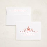 "The Nutcracker" - Holiday Cards in Red Ribbon by Sarah Knight - FREE Recipient Addressing