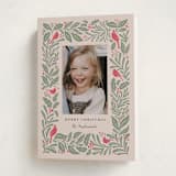 "Cardinals" - Holiday Cards in Cream by Kristen Knechtel - Folded Card