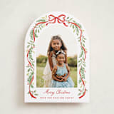 "Ribbon arch" - Holiday Cards in Cardinal by Sarah Knight - Front