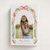 "Ribbon arch" - Holiday Cards in Cardinal by Sarah Knight - Folded Card