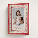 "Floral Folk" - Holiday Cards in Holly Berry by Mansi Verma - Folded Card