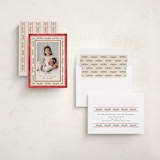 "Floral Folk" - Holiday Cards in Holly Berry by Mansi Verma - Assembled