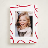 "Christmas Ribbon" - Holiday Cards in Candy Apple by Erica Krystek - Front