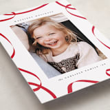 "Christmas Ribbon" - Holiday Cards in Candy Apple by Erica Krystek - Detail