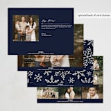 "Merrier Together Story NonFoil" - Holiday Cards in Navy by Lisa Assenmacher - Back of Card Options