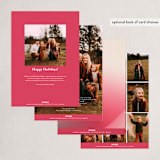 "drift" - Holiday Cards in Berry by GeekInk Design - Back of Card Options