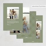 "Garland Frame" - Holiday Cards in Evergreen by Erin German - Back of Card Options