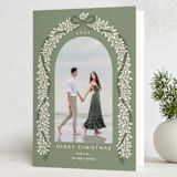 "Garland Frame" - Holiday Cards in Evergreen by Erin German - Folded Card