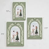 "Garland Frame" - Holiday Cards in Evergreen by Erin German - Formats Available