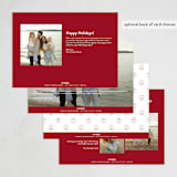 "Simply Peace" - Holiday Cards in Cranberry by Karen Glenn - Back of Card Options