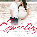 "Expecting" - Holiday Cards in Holly by Maddy Hague - Detail
