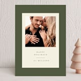 "Modern Classic Holiday" - Holiday Cards in Olive by Nazia Hyder - Front