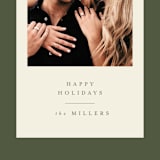 "Modern Classic Holiday" - Holiday Cards in Olive by Nazia Hyder - Detail