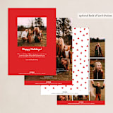 "Furst Christmas" - Holiday Cards in Sleigh Red by Up Up Creative - Back of Card Options