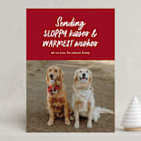 "Dog Wishes" - Holiday Cards in Cardinal by Ekko Studio - Front