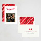 "New Home Same Us" - Holiday Cards in Candy Cane by Mansi Verma - Assembled