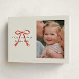 "Painted Bow" - Holiday Cards in Peppermint by Laura Hankins - Folded Card