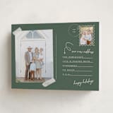 "Return Address" - Holiday Cards in Spruce by Gwen Bedat - Folded Card