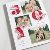 "Botanical Joy" - Holiday Cards in Candy Cane by Shari Margolin - Detail