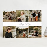 "Six Photo Split" - Holiday Cards in Ebony by Nicole Walsh - Front