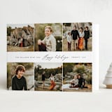 "Six Photo Split" - Holiday Cards in Ebony by Nicole Walsh - Folded Card