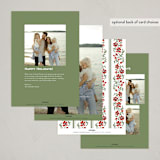 "Poinsettia Border" - Holiday Cards in Poinsettia by Wildfield Paper Co - Back of Card Options
