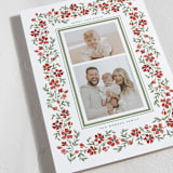 "Poinsettia Border" - Holiday Cards in Poinsettia by Wildfield Paper Co - Detail