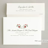 "Poinsettia Border" - Holiday Cards in Poinsettia by Wildfield Paper Co - FREE Recipient Addressing