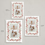"Poinsettia Border" - Holiday Cards in Poinsettia by Wildfield Paper Co - Formats Available