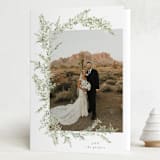 "joyful greenery" - Holiday Cards in Moss by Phrosné Barwood - Folded Card