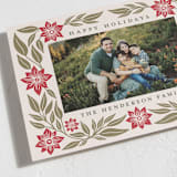 "Deco Poinsettia" - Holiday Cards in Cream by Katharine Watson - Detail