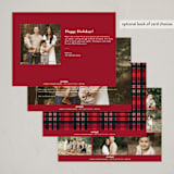 "Simply grateful" - Holiday Cards in Poinsettia by Angela Marzuki - Back of Card Options