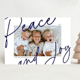 "whimsical peace & joy" - Holiday Cards in Glacier by Mango Ink - Front