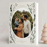"Delicate Winter Frame" - Holiday Cards in Vanilla by Emily Sabol Goss - Folded Card