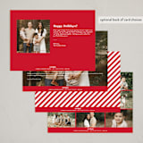 "very and merry" - Holiday Cards in Candy Cane by Julia Hall - Back of Card Options