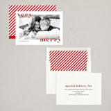 "very and merry" - Holiday Cards in Candy Cane by Julia Hall - Assembled