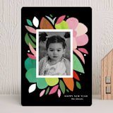 "Flora" - Holiday Cards in Midnight by Lori Wemple - Front