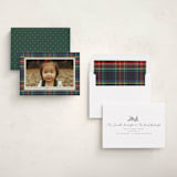 "Tartan" - Holiday Cards in Flannel by Wildfield Paper Co - Assembled